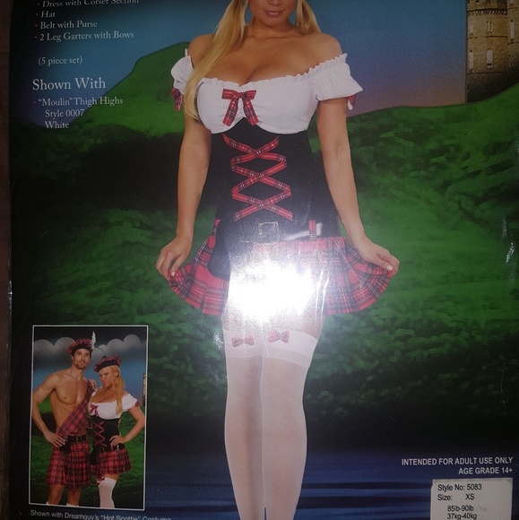 Sexy Scottish "Sassy Lassie" Costume Cosplay 810 - Picture 4 of 5